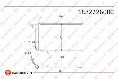 EUROREPAR 1682226080 Klıma Radyatörü AV1119710HB