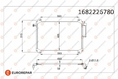 EUROREPAR 1682226780 Radyator 52495585