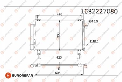 EUROREPAR 1682227080 Radyator 884600D060