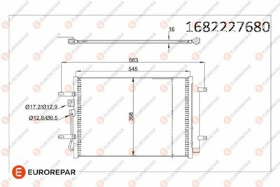 EUROREPAR 1682227680 Radyator 97606G2000