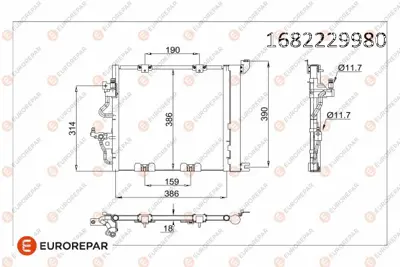 EUROREPAR 1682229980 Radyator 80110T1GG02