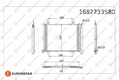 EUROREPAR 1682233580 Klıma Radyatörü 1S0820411J
