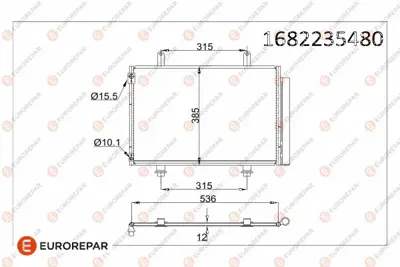 EUROREPAR 1682235480 Radyator 9531071L01