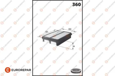 EUROREPAR 1682256080 Hava Fıltresı Z6E6133A0