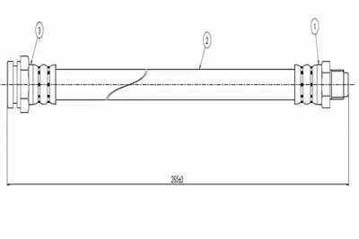 CAVO C800 219A Fren Hortumu Arka Starion A183-187 82-89 MB238169