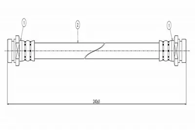 CAVO C800 238A Fren Hortumu Arka 1.3 1.5 C21-22 89-. MB857553
