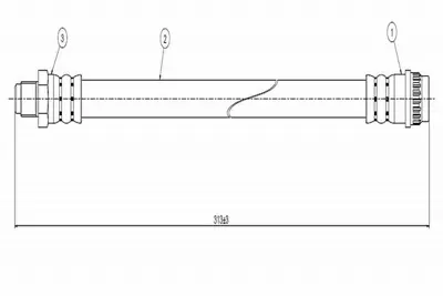 CAVO C800 297A Fren Hortumu Arka 7700832611