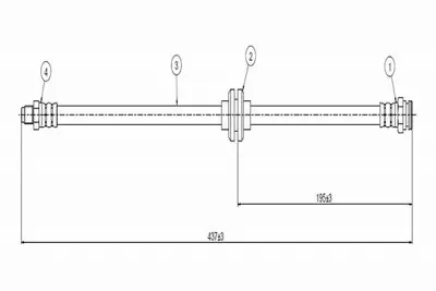 CAVO C800 557A Arka Fren Hortumu Alfa 156 1997-2005 147 2001-2010 