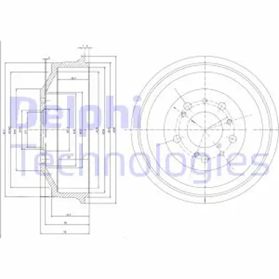 DELPHI BF153 Arka Fren Kampanası Ducato Boxer Ducato 14q 94>03 424722 ZF04449694