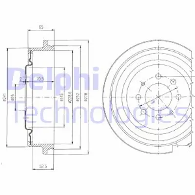 DELPHI BF273 Arka Fren Kampanası Nıssan Kubıstar / Renault 20, 21, 25, Espace, Express, Extra, Fuego, Kango 8200171690
