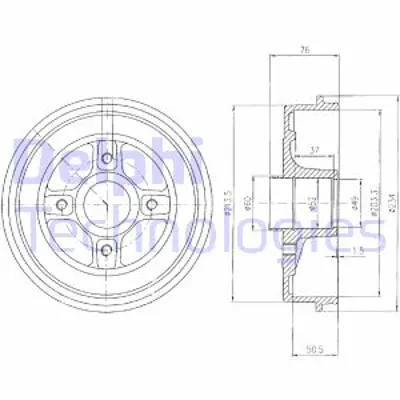DELPHI BF281 Arka Fren Kampanası Megane Ba01 Clıo Iı Symbol Iı Logan Mcv Sandero 1,2 1,6 1,5 1,6 Twıngo Iı 7700818346