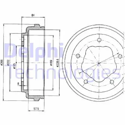 DELPHI BF292 Fren Kampanası Arka Ford Transıt 86>91 87VB1126AA
