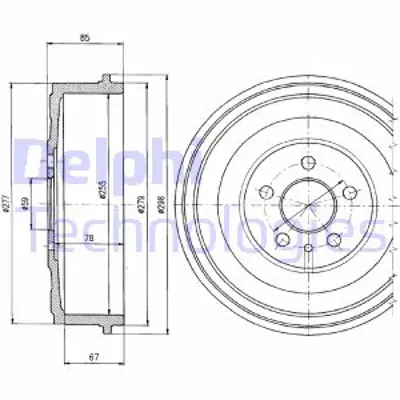 DELPHI BF325 Fren Kampanası Arka Cıtroen Dıspatch Evasıon Jumpy Synergıe / Fıat Scudo Ulysse / Lancıa Z(Zeta 1311823080 1471288080 424737