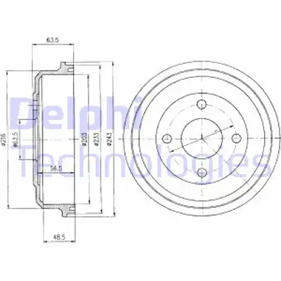 DELPHI BF369 Arka Fren Kampanası Ford Mondeo 93>10 / 00 93BB1126AB