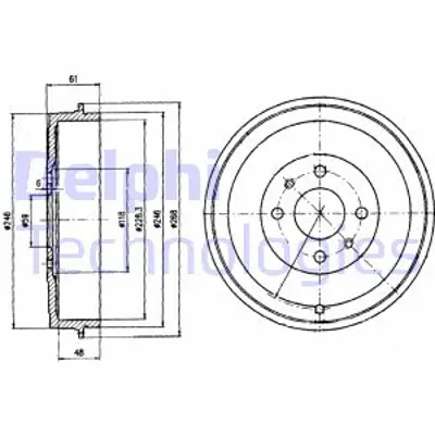 DELPHI BF379 Arka Fren Kampanası Doblo-Lınea-Palıo-Albea-Tempra-Tıpo-Uno 424758 7769850