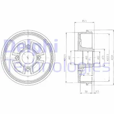 DELPHI BF380 Arka Fren Kampanası Renault Laguna 94>12 / 00 7700840711