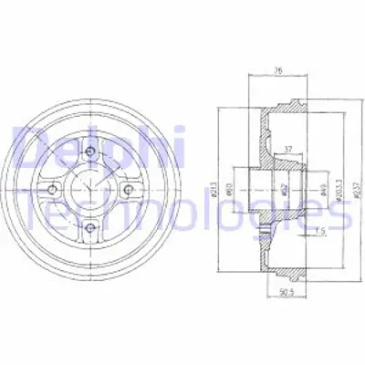 DELPHI BF496 Arka Fren Kampanası Rulmanlı Clıo-Modus-Grand Modus 04 > 8200290352