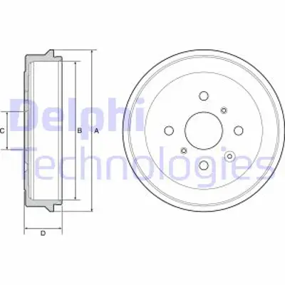 DELPHI BF506 Fren Kampanası Arka Cıtroen C1 / Peugeot 107 / Toyota Aygo 05> 424310H010 424748