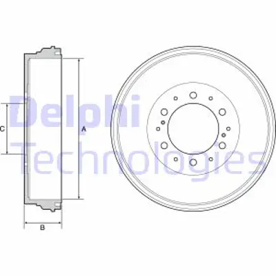 DELPHI BF537 Fren Kampanası Arka  Hı-Lux 11/2008 > 03/2012 424310K250