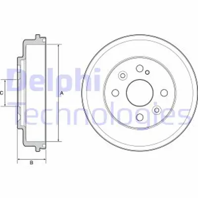 DELPHI BF542 Fren Kampanası Arka Mazda 2 1.3 1.4 1.6 07- 07 DF7126251