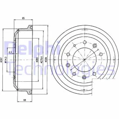 DELPHI BF82 Fren Kampanası Ön/Arka Land Rover Defender 110. Defender 130. Defender 90. Land Rover 110. Land Rove 576973
