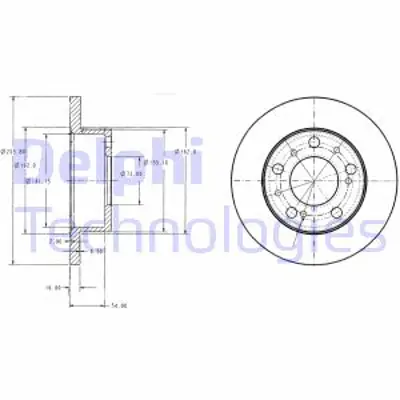 DELPHI BG2253 Fren Dıskı (Cıftlı Paket) Delıksız On  3008-2 5008-1-2 Partner Rıfter Berlıngo  Ducato C4 Pıcasso2   93500520 E169017 ZF93500520