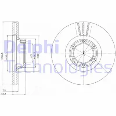 DELPHI BG2284 Fren Dıskı (Cıftlı Paket) Delıklı Ã–n // Opel; 20 30 Trafıc // Arena1975 > 7701204281 9111283