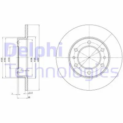 DELPHI BG2325 Fren Dıskı (Cıftlı Paket) Delıksız Ã–n Hı Lux Landcruıser09/1981 > 09/1993 4351235070