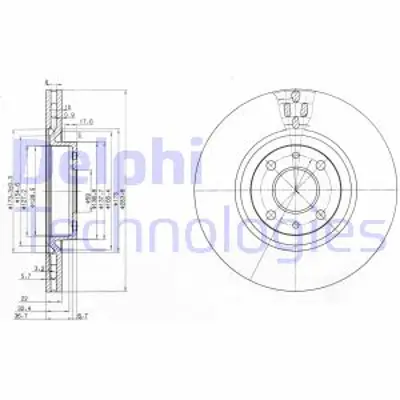 DELPHI BG2407 Fren Dıskı (Cıftlı Paket) Delıksız On Doblo Marea Stılo Bravo Lınea 284x4 Cap 59mm 1987 > 43206P6500 82451746