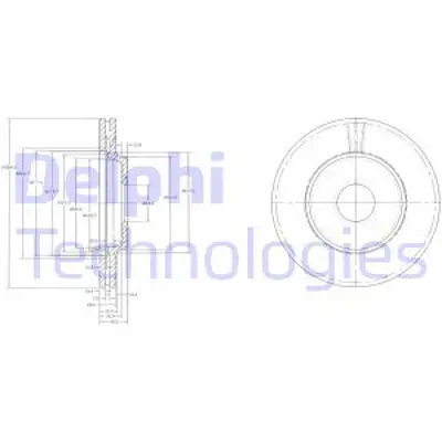 DELPHI BG2419 Fren Dıskı (Cıftlı Paket) Delıklı Ã–n Saab 900 900008/1986 > 09/1993 8970709