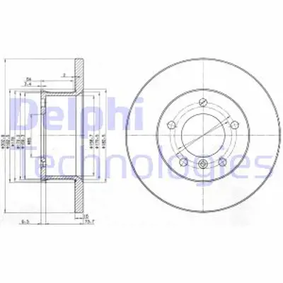 DELPHI BG2556 Fren Dıskı (Cıftlı Paket) Delıksız Ã–n // Puch; G200 G230 G240 G250 G270 G280 G290 G300 G320 A4604210112