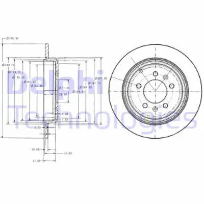 DELPHI BG2573 Fren Dıskı (Cıftlı Paket) Delıksız Arka Peugeot 6051990 > E169127