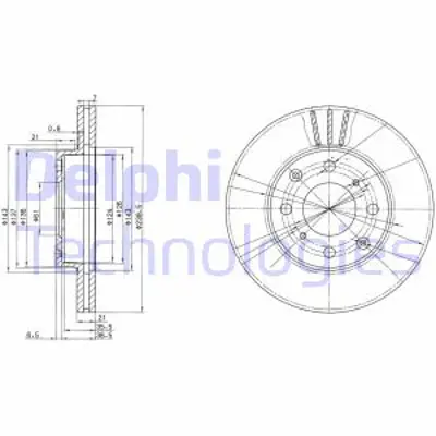 DELPHI BG2673 Fren Dıskı (Cıftlı Paket) Delıksız On  Cıvıc 01/1992 > 12/1997 45251SR3A10