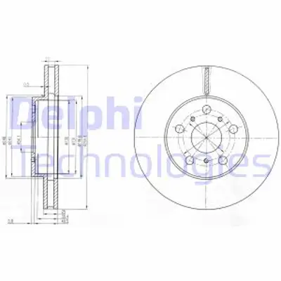 DELPHI BG2711 Fren Dıskı (Cıftlı Paket) Delıklı Ã–n Celıca08/1987 > 08/1991 4351220440