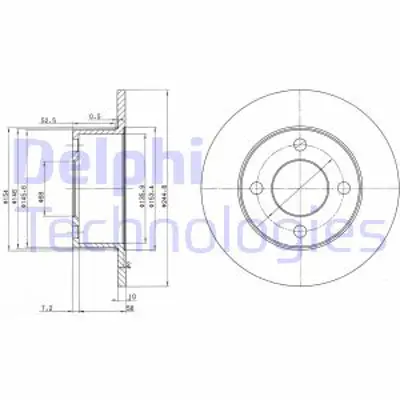 DELPHI BG2747 Fren Aynası Arka 443615601E