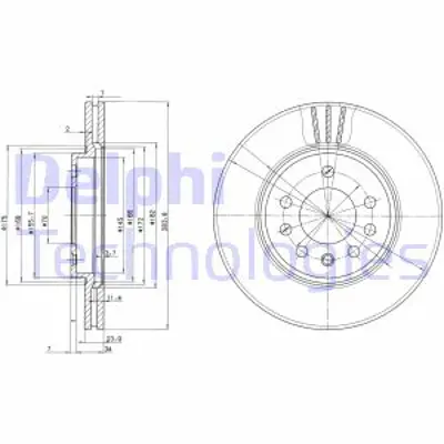 DELPHI BG2750 Fren Dıskı (Cıftlı Paket) Delıklı Ã–n Saab // Opel; 900 // Calıbra Cavalıer Vectra1990 > 42414284 90442513