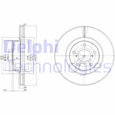 DELPHI BG2827C Fren Dıskı (Cıftlı Paket) Boyalı Delıksız On Subaru Forester Impreza Legacy Outback 01/1992 > 26310AA151