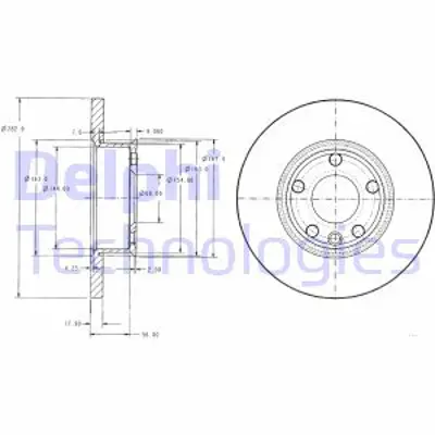 DELPHI BG2898 Fren Dıskı (Cıftlı Paket) Delıksız Ã–n Vw Caravelle Transporter1990 > 04/1996 701615301E