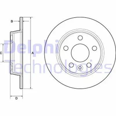 DELPHI BG3026 Fren Dıskı (Cıftlı Paket) Delıklı Arka  Galaxy 95>06 Alhambra 96>10 Sharan 95>10 15ınc 7M0615601C 95VWX2A315AE