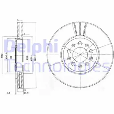 DELPHI BG3035-C Fren Aynası On 6R0615301A JZW615301D