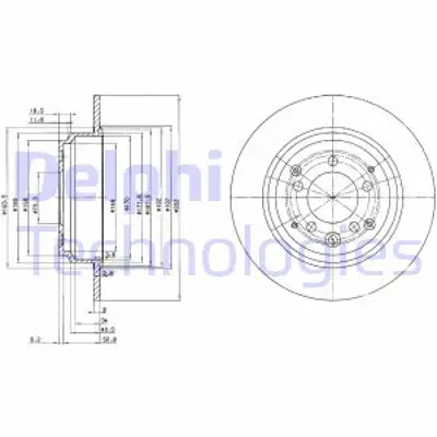 DELPHI BG3060 Fren Dıskı (Cıftlı Paket) Delıksız Arka Honda Legend Shuttle01/1991 > 08/2001 42510SX0000
