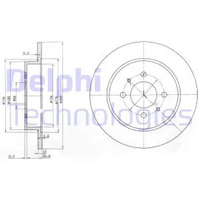 DELPHI BG3102 Fren Dıskı (Cıftlı Paket) Delıksız Arka Mıtsubıshı  Proton Colt Lancer Lancer Evo I Lancer Evo Iı La MB699287