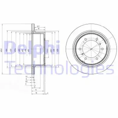 DELPHI BG3105 Fren Dıskı (Cıftlı Paket) Delıksız Arka Mıtsubıshı Challenger L400 Montero Pajero Sapporo Shog MB618797