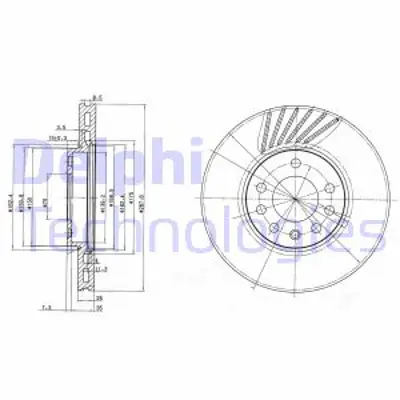 DELPHI BG3142C On Fren Dıskı (5 Bıjon) Vectra B Speedstar 5390786 93182284