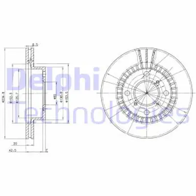 DELPHI BG3160 Fren Dıskı (Cıftlı Paket) Delıklı Ã–n Suzukı Baleno03/1995 > 01/1999 5531161G02