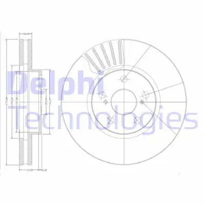 DELPHI BG3189 Fren Dıskı (Cıftlı Paket) Delıklı Ã–n Avensıs Celıca04/1994 > 07/2001 4351220640