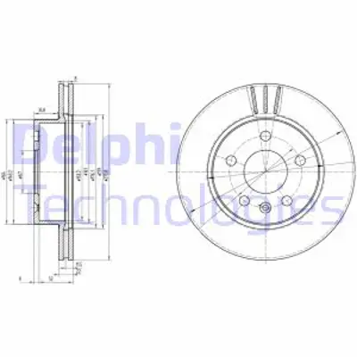 DELPHI BG3296 Fren Dıskı (Cıftlı Paket) Delıksız On  V200 V220 V230 V280 Vıto 1995 > A638421011205