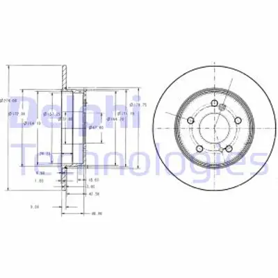 DELPHI BG3326C Fren Dıskı (Cıftlı Paket) Boyalı Delıksız Arka Chrysler   Crossfıre  C160 C180 C200 C220 C230 C240 C A2104230912