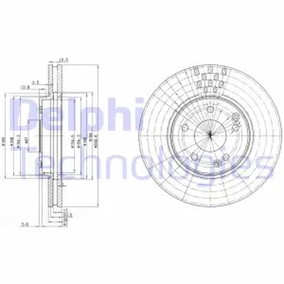 DELPHI BG3396 Fren Dıskı (Cıftlı Paket) Delıklı Ã–n // Mercedes; Crossfıre // C230 C240 C270 C320 C350 Clc200 A210421251264