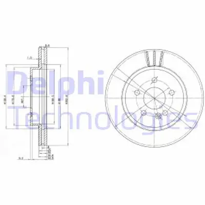 DELPHI BG3397 Fren Aynası On A1634210412